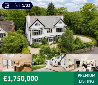 Supplied Liverpool-area property listing screenshot with the visible price £1,750,000