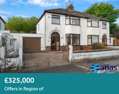 Supplied Liverpool-area property listing screenshot with the visible price £325,000